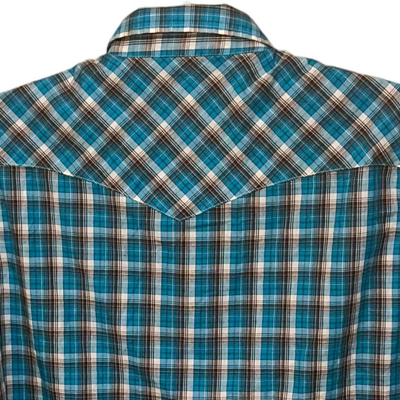 Men's Vintage Wrangler Short Sleeve Western Pearl Snap Shirt XL - Picture 4 of 7